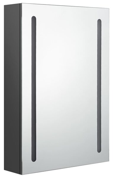 LED koupelnová skříňka se zrcadlem šedá 50 x 13 x 70 cm