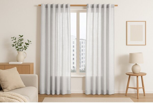 Bílý závěs 140x270 cm Valeta – Restilo