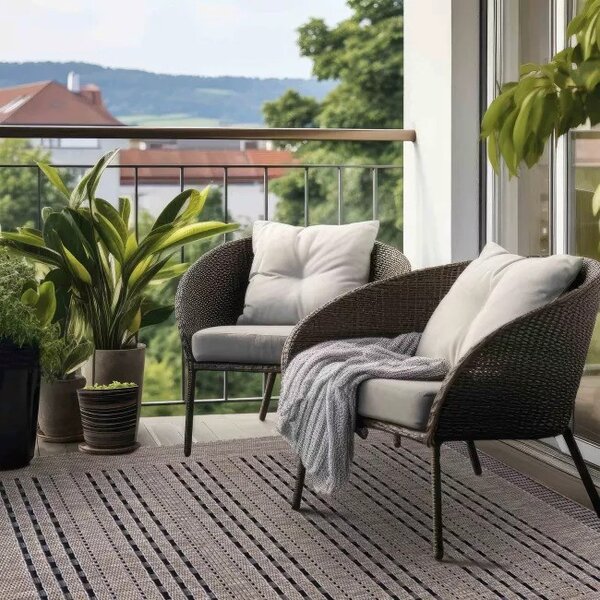 Makro Abra Kusový koberec Sisal MELISSA KF84A hnědý béžový Rozměr: 60x100 cm