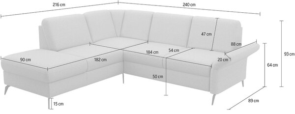 ROHOVÁ SEDAČKA, textil, světle zelená Sit & More - Sedací soupravy, Online Only