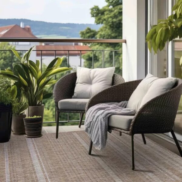 Makro Abra Kusový koberec Sisal MELISSA KL69A Moderní hnědý béžový Rozměr: 60x100 cm