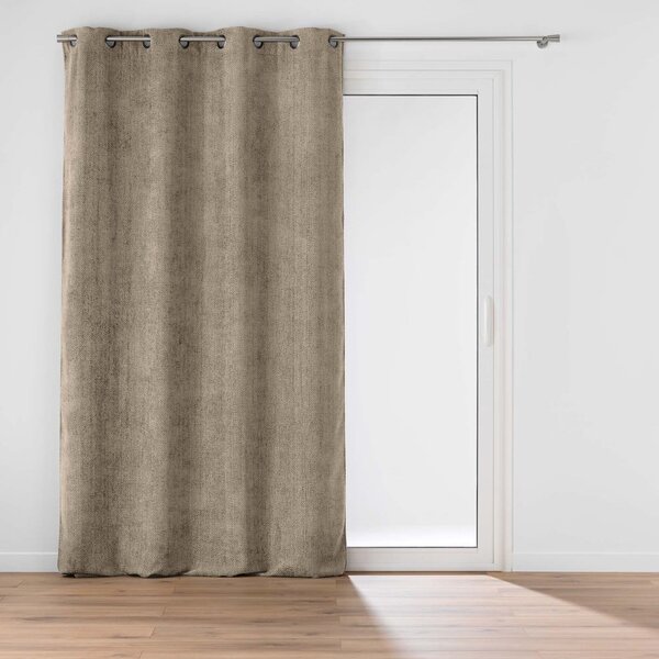 Světle hnědý závěs z žinylky 140x260 cm Leo – douceur d'intérieur