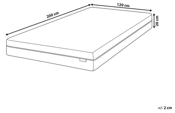 Matrace z paměťové pěny MEMORY BALANCE PLUS H2/3 středně tvrdá 120 x 200 cm