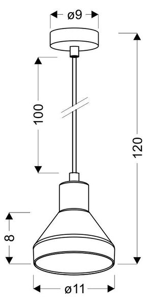 Candellux Černo-zlatý závěsný lustr Gregory pro žárovku E14 31-78391