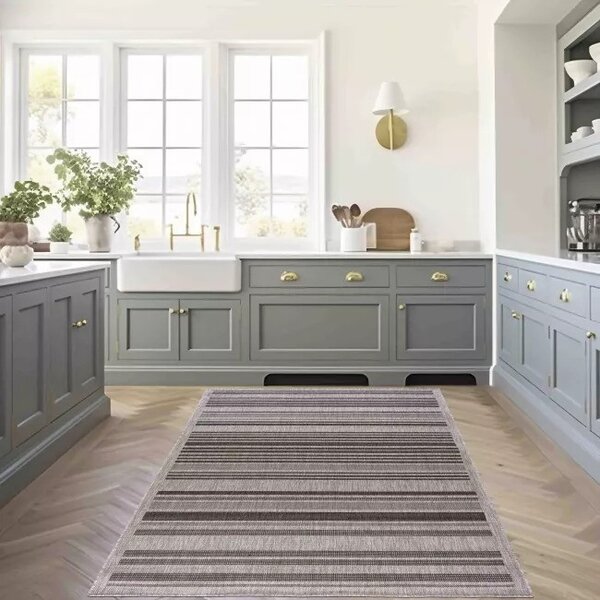 Makro Abra Kusový koberec Sisal MELISSA KL69B Pruhy šedý Rozměr: 160x230 cm