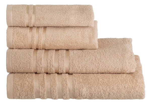 Béžový froté bavlněný ručník 30x50 cm Simple – Casa Selección