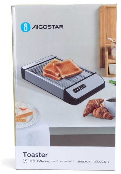 Aigostar - Topinkovač 840-1000W/230V matný chrom