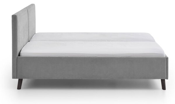 Šedá čalouněná dvoulůžková postel s roštem 160x200 cm Piano – Meise Möbel