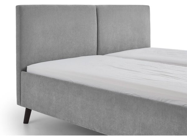 Šedá čalouněná dvoulůžková postel s roštem 160x200 cm Piano – Meise Möbel