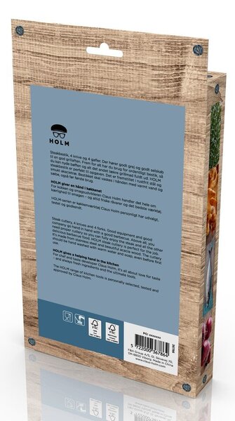 Nerezové steakové příbory v sadě 8 ks ve stříbrné barvě/v přírodní barvě – Holm