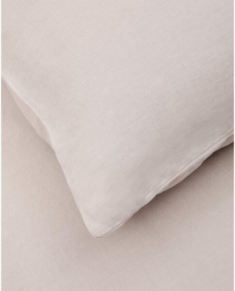Povlečení šedobéžové na dvoulůžko/prodloužené s příměsí lnu 240x220 cm Simmel – Kave Home