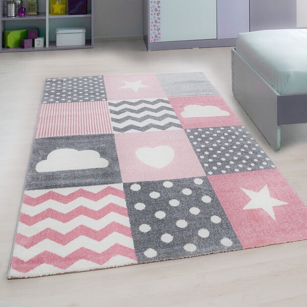 Růžovo-šedý dětský koberec 120x170 cm Kids – Ayyildiz Carpets