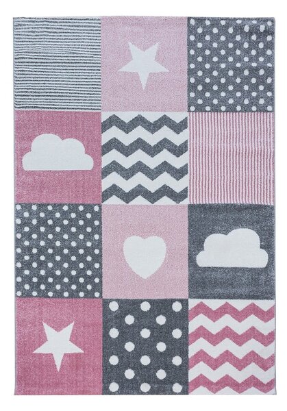 Růžovo-šedý dětský koberec 120x170 cm Kids – Ayyildiz Carpets
