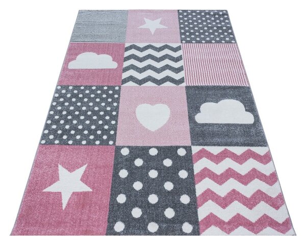 Růžovo-šedý dětský koberec 120x170 cm Kids – Ayyildiz Carpets