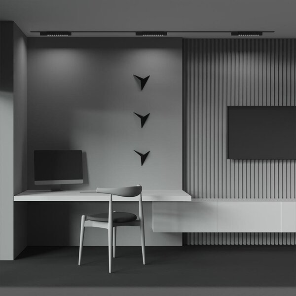 Maytoni LED svítidlo POINTS černé 10W pro 1F systém UNITY, d. 38,2 cm, 3000K nestmívatelné