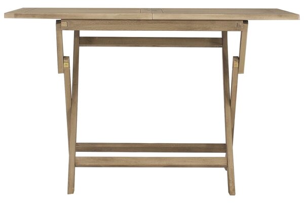 Skládací zahradní stůl šedý 120x70x75 cm masivní teakové dřevo