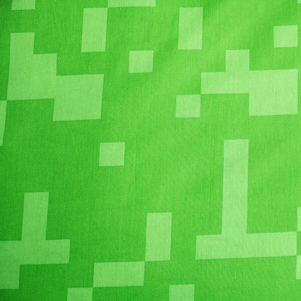 Zeleno-modré bavlněné dětské povlečení na jednolůžko 140x200 cm Minecraft "Sssleep Tight" – Jerry Fabrics