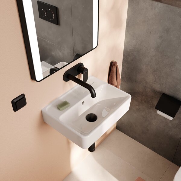 Hansgrohe Xanuia Q umyvadlo 45x34 cm obdélníkový klasický bílá lesk 60229450