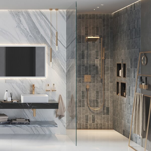 Hansgrohe Sprchové rameno E 39 cm, kartáčovaný bronz 24337140