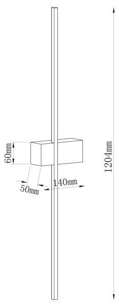 LED Nástěnné svítidlo AISHA LED/20W/230V 4000K 120 cm zlatá