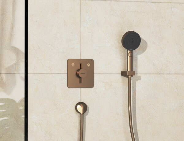 Hansgrohe DuoTurn Q Baterie pod omítku pro 2 spotřebiče, kartáčovaný bronz 75414140