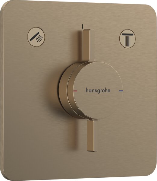 Hansgrohe DuoTurn Q Baterie pod omítku pro 2 spotřebiče, kartáčovaný bronz 75414140