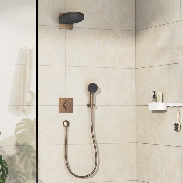 Hansgrohe DuoTurn Q Baterie pod omítku pro 2 spotřebiče, kartáčovaný bronz 75414140
