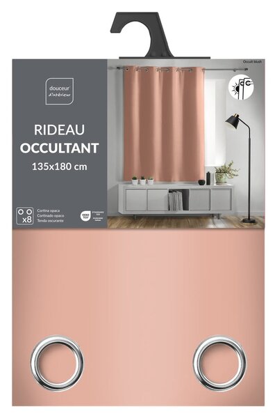 Růžový zatemňovací závěs 135x180 cm Occult – douceur d'intérieur