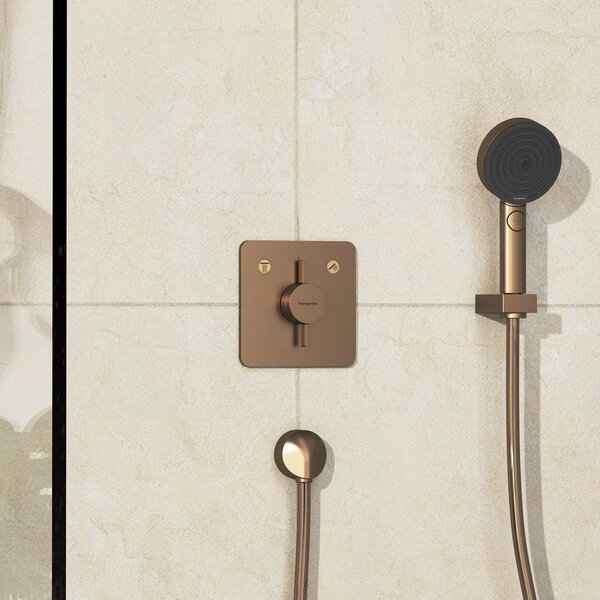 Hansgrohe DuoTurn Q Baterie pod omítku pro 2 spotřebiče, kartáčovaný bronz 75414140