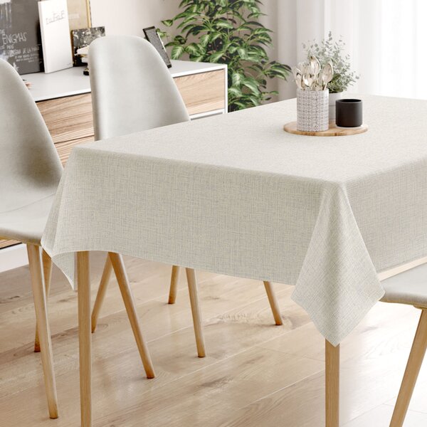 Goldea hranatý ubrus 100% bavlněné plátno - přírodní režný 140 x 220 cm