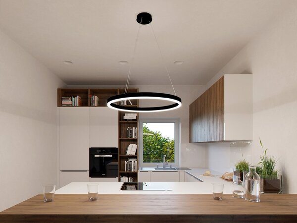 Led2 Závěsné LED svítidlo CIRCLE 60 P-Z, 42W Barva: Černá, Stmívání, řízení: 3000K/4000K Casambi TW