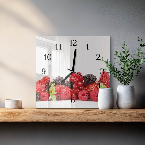 Skleněné hodiny na stěnu Ovoce zskc-30x30-00170890