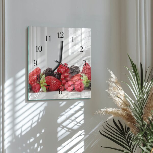 Skleněné hodiny na stěnu Ovoce zskc-30x30-00170890