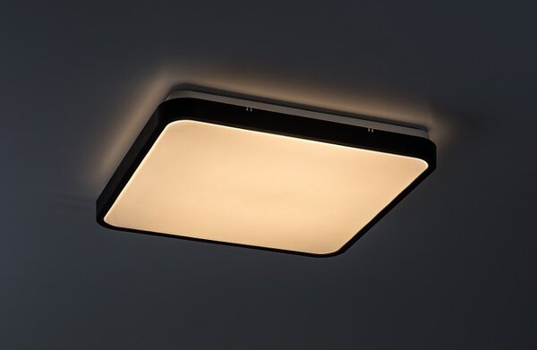 RABALUX 71434 Alenzo stropní svítidlo 420x420mm LED 36W/2300lm 3000-6000K IP44 černá, stmívatelné, dálkový ovladač
