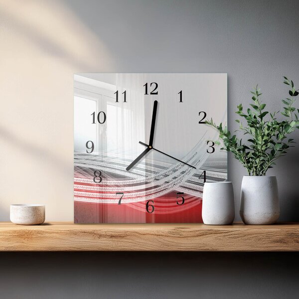 Skleněné hodiny na stěnu Abstrakce zskc-30x30-00170898