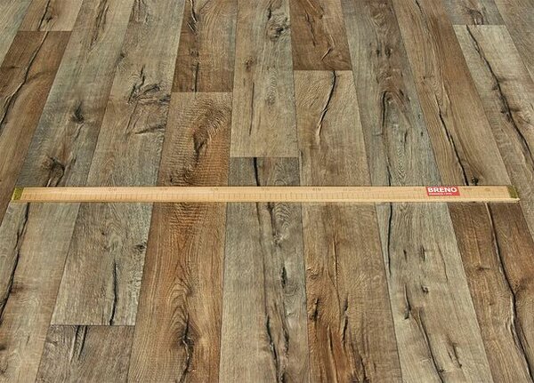 Breno PVC GREENLINE Hunter Oak 043 – hnědé dřevo, šíře 400 cm