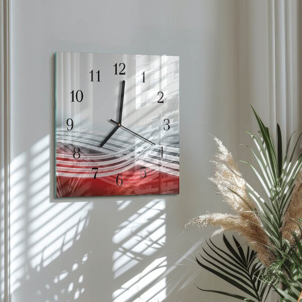 Skleněné hodiny na stěnu Abstrakce zskc-30x30-00170898