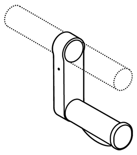 Držák toaletního papíru HEWI, sada pro modernizaci, řada 805 Classic, s brzdou pro aretaci role, antracitová barva, 1 kus
