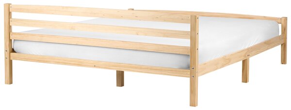 Postel Borovicové dřevo ECHALLON 180 x 200 cm Světle hnědá