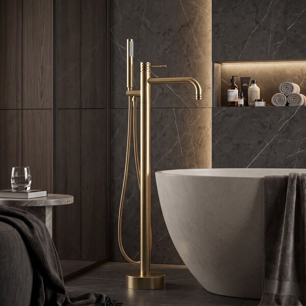 Volně stojící baterie Rea Lungo Diamond Brush Gold