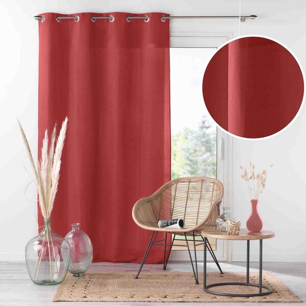 Červený závěs z mikrovlákna 140x260 cm Absolu – douceur d'intérieur