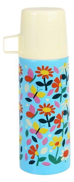 Modrá/krémová dětská termoska 350 ml Butterfly Garden – Rex London