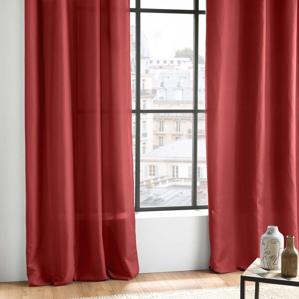 Červený závěs z mikrovlákna 140x260 cm Absolu – douceur d'intérieur
