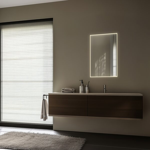 Bílé LED zrcadlo 600x800 se dvěma dotykovými senzory