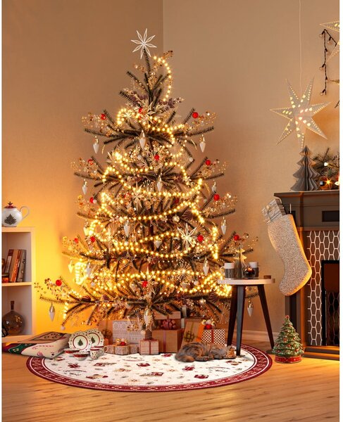Červený kulatý koberec s vánočním motivem s příměsí bavlny ø 160 cm Toy's Delight Red Christmas – Villeroy&Boch