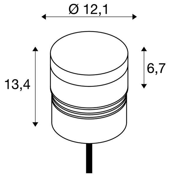 LA 1007233 M-POL S Polehead 360° neslňující, hlava svítidla, antracit, 10 W, 750 lm, 2700 K, CRI80, DALI - BIG WHITE (SLV)