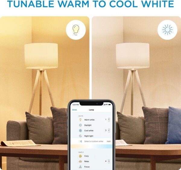 SADA 2x LED Stmívatelná žárovka C37 E14/4,9W/230V 2700-6500K CRI 90 Wi-Fi - WiZ