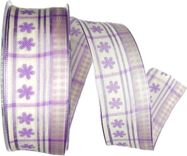 Stuha saténová SELINA LAVENDER lila A 40mm x 20m (7,-Kč/m)