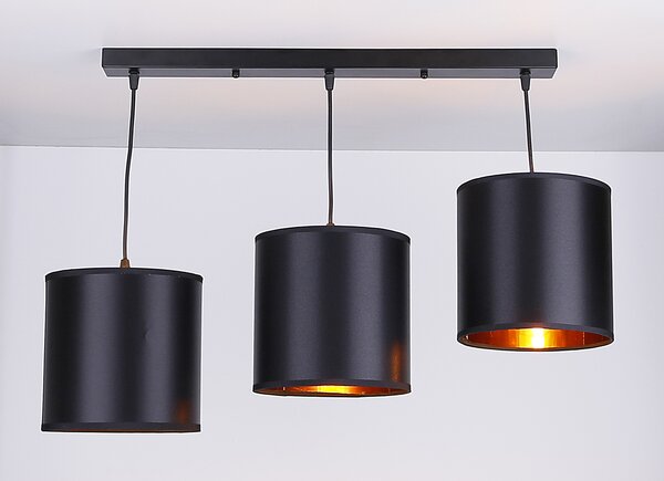 LED Solution Černo-měděný závěsný lustr Candida pro žárovku 3x E27 33-00736