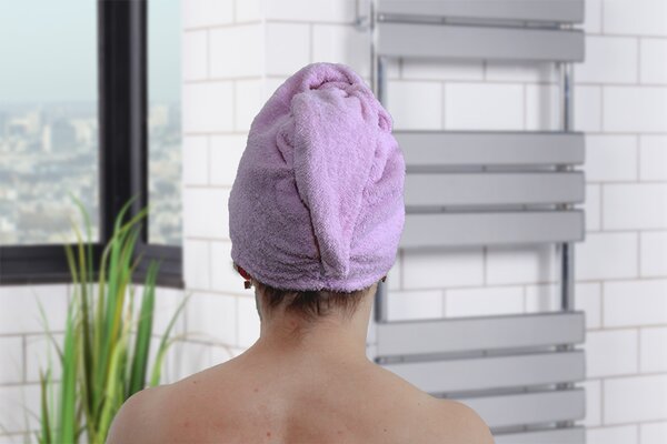 Rychleschnoucí turban na vlasy RENA lila